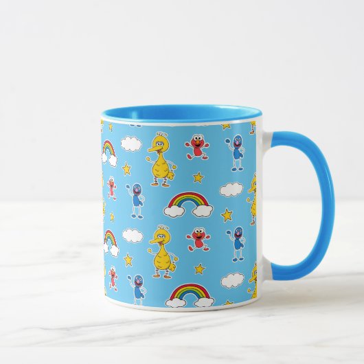 Sesame Pals Rainbow Doodley Pattern Mok (Rechts)