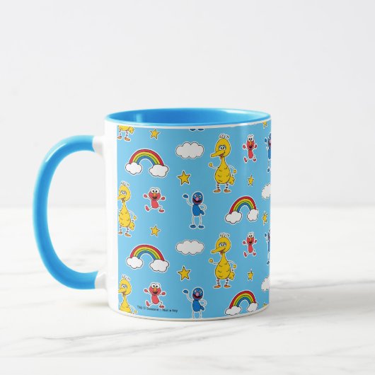 Sesame Pals Rainbow Doodley Pattern Mok (Links)