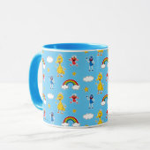 Sesame Pals Rainbow Doodley Pattern Mok (Voorkant links)
