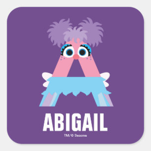 Sesame Street   A is voor Abby Vierkante Sticker