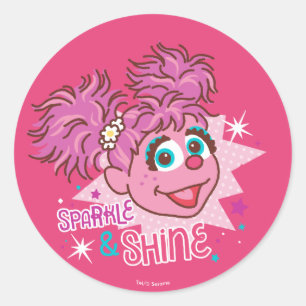 Sesame Street   Abby Cadabby - Fonkel & Schijn Ronde Sticker