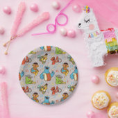 Sesame Street Band Gray Pattern Papieren Bordje (Feest)