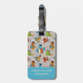 Sesame Street Band Grey Pattern Bagagelabel (Achterkant verticaal)