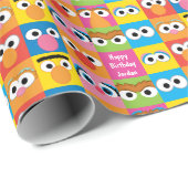 Sesame Street Character Eyes Pattern Cadeaupapier (Rol Hoek)