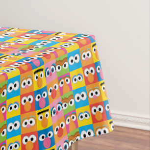 Sesame Street Character Eyes Pattern Tafelkleed