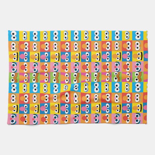 Sesame Street Character Eyes Pattern Theedoek (Horizontaal)