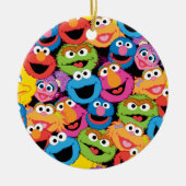 Sesame Street Character Faces Pattern Keramisch Ornament (Voorkant)