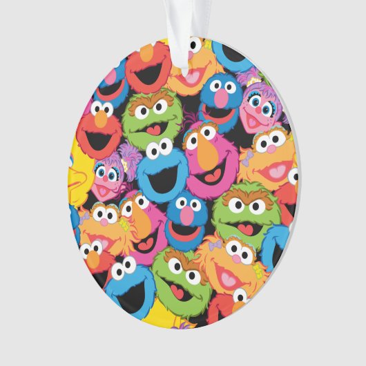 Sesame Street Character Faces Pattern Ornament (voorkant)