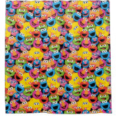 Sesame Street Character Facter Pattern Douchegordijn (Voorkant)