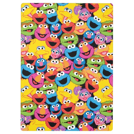 Sesame Street Character Facter Pattern Klembord (Achterkant)