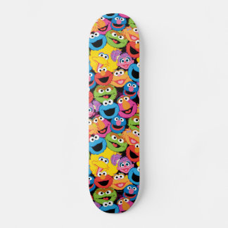 Sesame Street Character Facter Pattern Skateboard