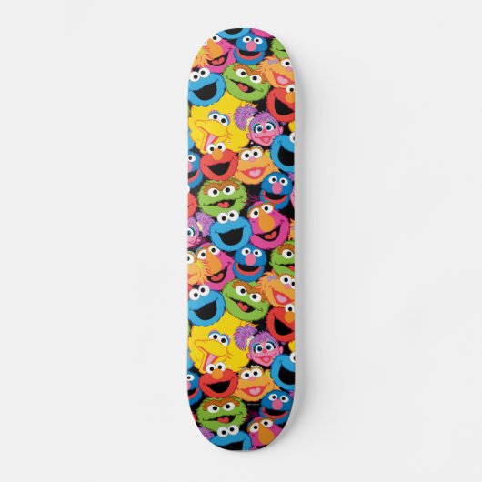 Sesame Street Character Facter Pattern Skateboard (Voorkant)