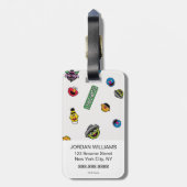 Sesame Street Character Pattern Bagagelabel (Achterkant verticaal)