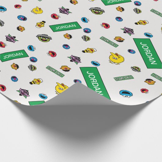 Sesame Street Character Pattern Cadeaupapier (Hoek)