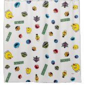 Sesame Street Character Pattern Douchegordijn (Voorkant)