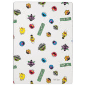 Sesame Street Character Pattern Klembord (Achterkant)