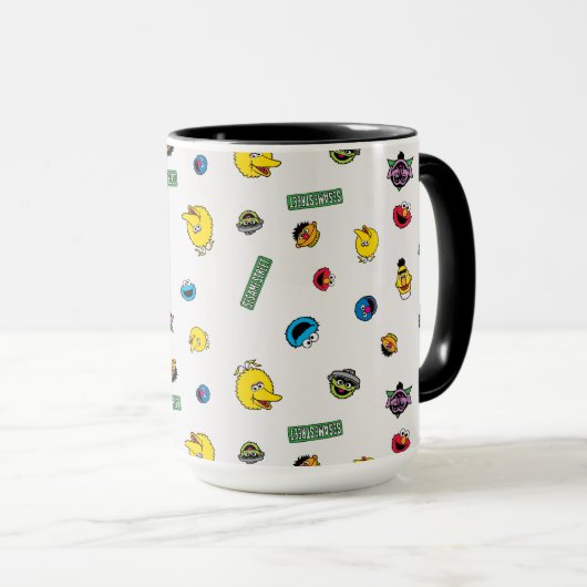 Sesame Street Character Pattern Mok (Voorkant rechts)