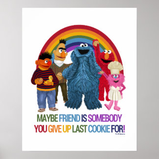 Sesame Street Characters | Friends Quote Poster