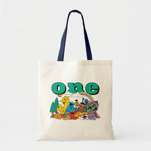 Sesame Street Characters & Street Sign Tote Bag (Devant)