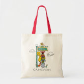 Sesame Street Characters & Street Sign Tote Bag (Devant)