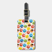 Sesame Street Circle Character Pattern Bagagelabel (Voorkant verticaal)