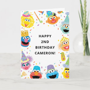 Sesame Street Confetti Gefeliciteerd Kaart