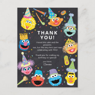 Sesame Street Confetti Gelukkige Verjaardag Briefkaart