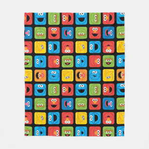Sesame Street Cubed Factern Fleece Deken