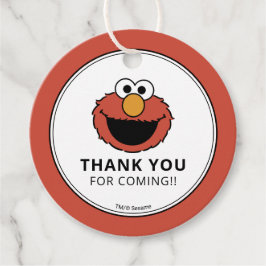 Sesame Street | Elmo Birthday Thank You Favor Tags Bedankjes Labels