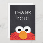 Sesame Street Elmo Chalkboard Anniversaire Merci (Devant / Derrière)