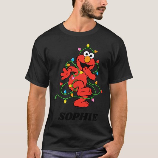 Sesame Street Elmo Christmas Lights Baby T-shirt (Voorkant)