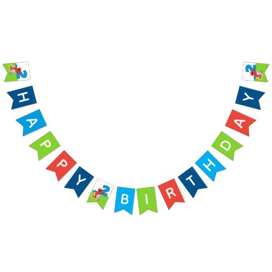 Sesame Street Elmo Chugga Chugga Two Two Birthday Vlaggetjes (Alle)