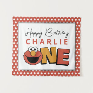 Sesame Street   Elmo - Eerste verjaardag Wandkleed