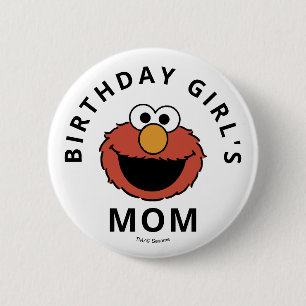 Sesame Street Elmo - Eerste verjaardagsknop Ronde Button 5,7 Cm