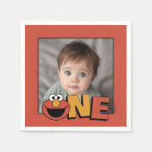 Sesame Street | Elmo - First Birthday Napkins Servet (Voorkant)