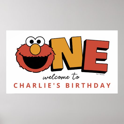 Sesame Street | Elmo - First Birthday Poster (Devant)