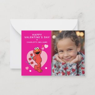 Sesame Street Elmo Foto Valentijnskaart Notitiekaartje