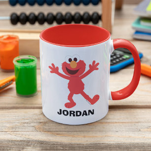 Sesame Street Elmo met naam Mok
