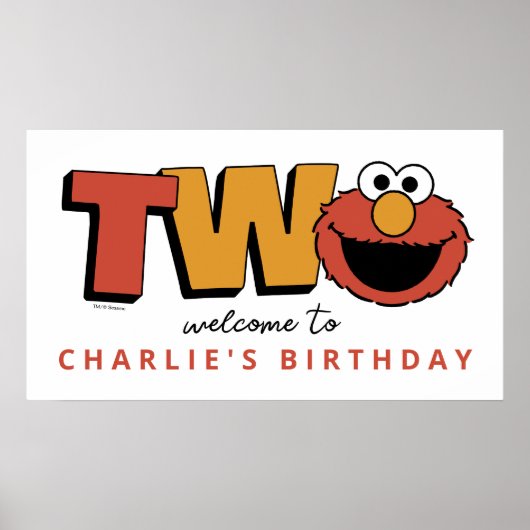 Sesame Street | Elmo - Second Birthday Poster (Voorkant)