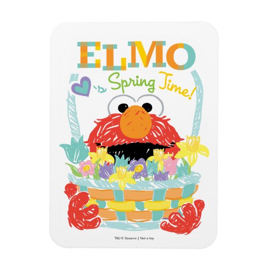 Sesame Street - Elmo | Spring Time Magneet (Verticaal)