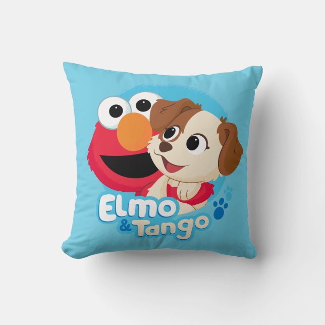 Sesame Street | Elmo & Tango-badge Kussen (Voorkant)