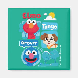 Sesame Street   Elmo, Tango, & Grover Park Afbeeld Magneet