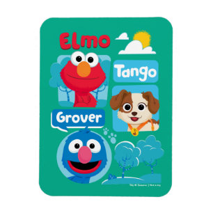 Sesame Street   Elmo, Tango, & Grover Park Grafisc Magneet