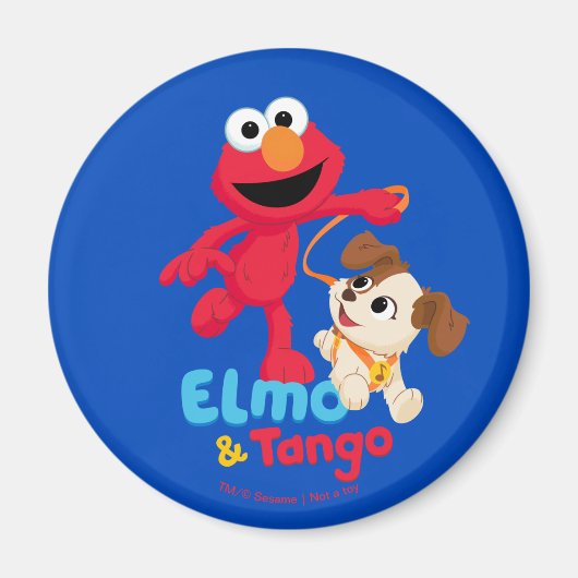 Sesame Street | Elmo & Tango hardlopen Magneet (Voorkant)