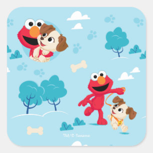 Sesame Street   Elmo & Tango Patroon Vierkante Sticker