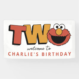 Sesame Street | Elmo - Tweede verjaardagsbanner Spandoek