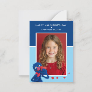Sesame Street   Grover Valentijnskaart Foto Notitiekaartje