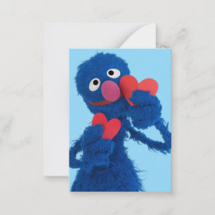 Sesame Street Grover Valentine Hearts Notitiekaartje