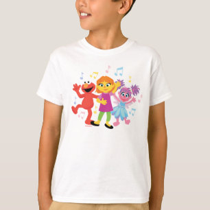 Sesame Street   Julia, Elmo & Abby dansen T-shirt