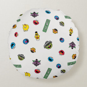 Sesame Street Karakter Patroon Rond Kussen